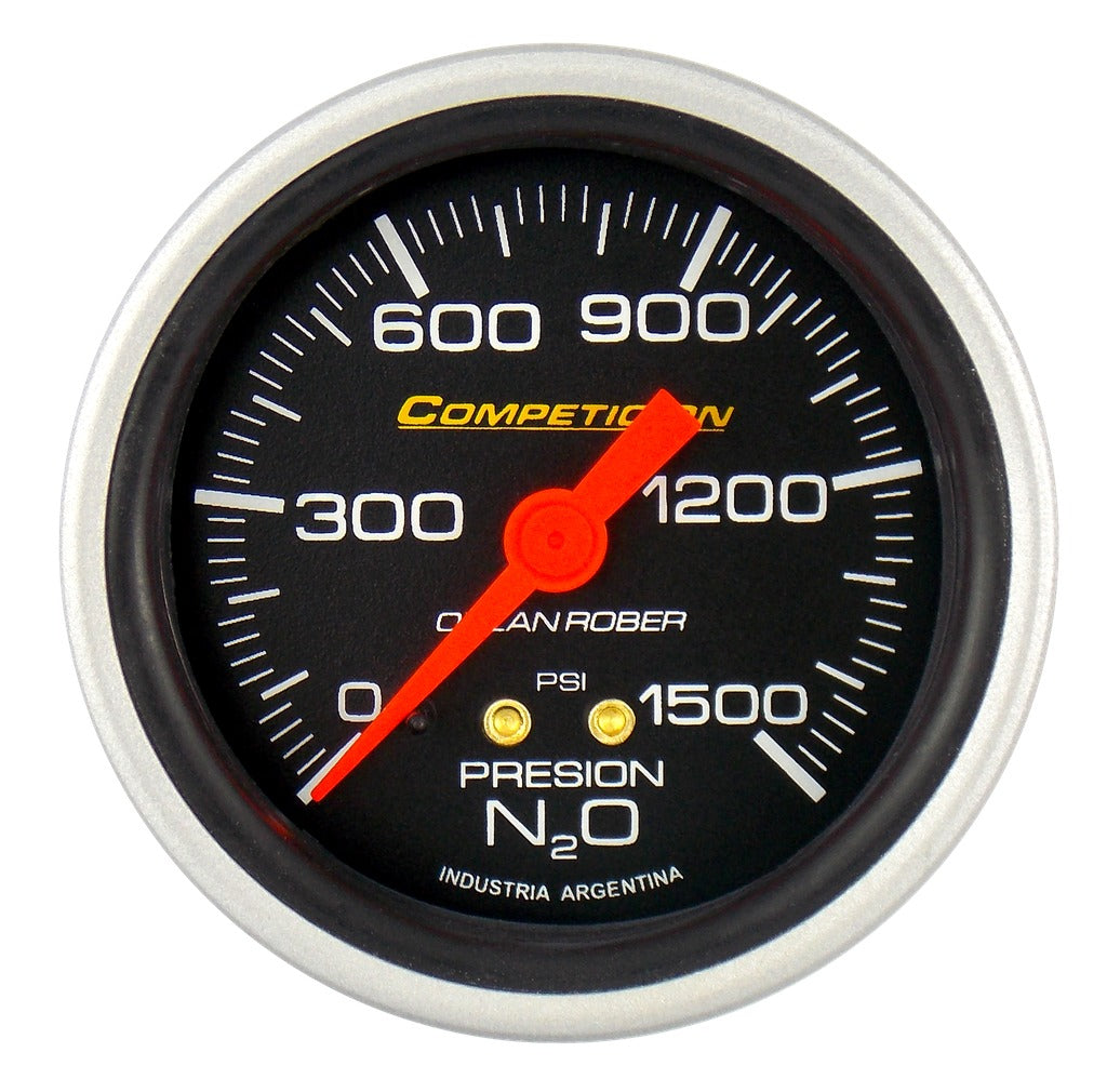 MANOMETRO PRESION ÓXIDO NITROSO | 1500PSI COMPETICIÓN NEGRO