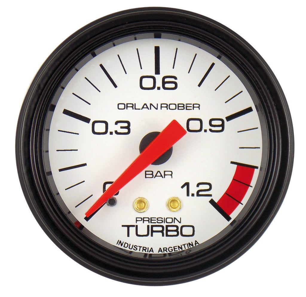 MANOMETRO PRESION TURBO | 1,2BAR LINEA BLANCA