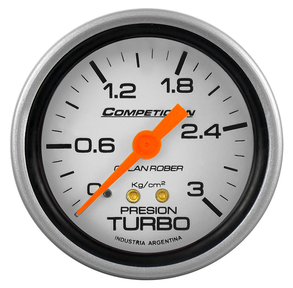 MANOMETRO PRESION TURBO | 3KG COMPETICIÓN PLATA