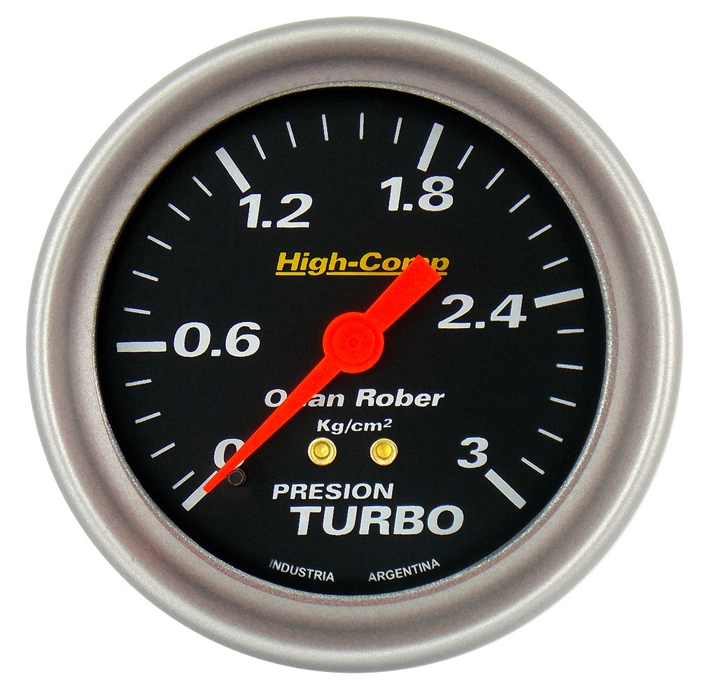 MANOMETRO PRESION TURBO | 3KG HIGH-COMP NEGRO