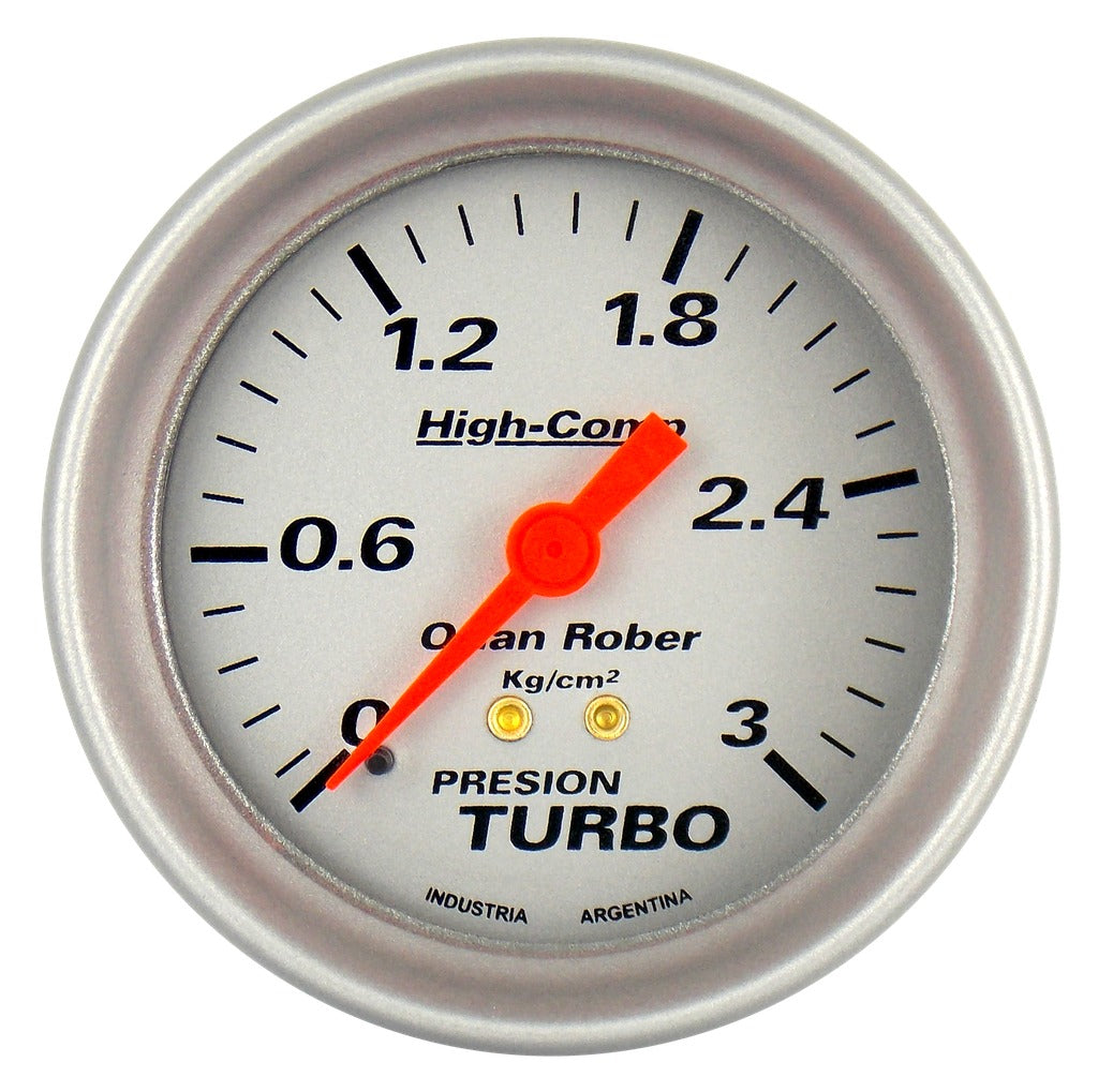 MANOMETRO PRESION TURBO | 3KG HIGH-COMP PLATA