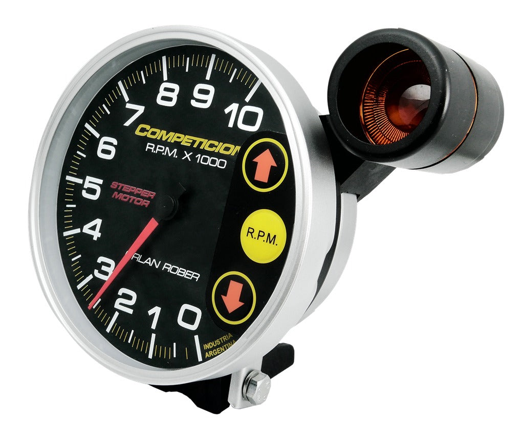 TACOMETRO | 12V 2/3/4/5/6/8C 10.000RPM 125 MM NEGRO