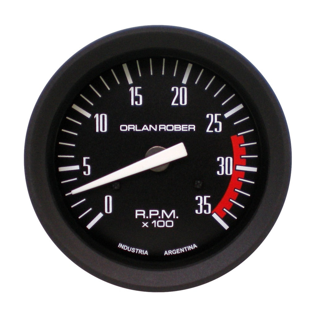 TACOMETRO DIESEL | Ø80. 12/24V 3.500 RPM. NEGRO