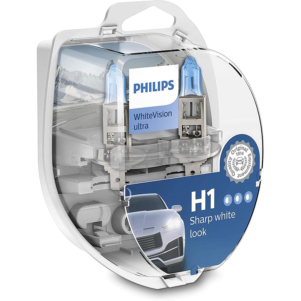 JUEGO DE LAMPARAS  H1 12258  WHITE VISION ULTRA 12V 55W