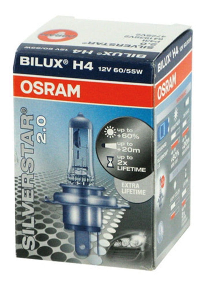LAMPARA HALOGENA  H4 | 12 V 60/55W P43T SILVER STAR II X UNIDAD