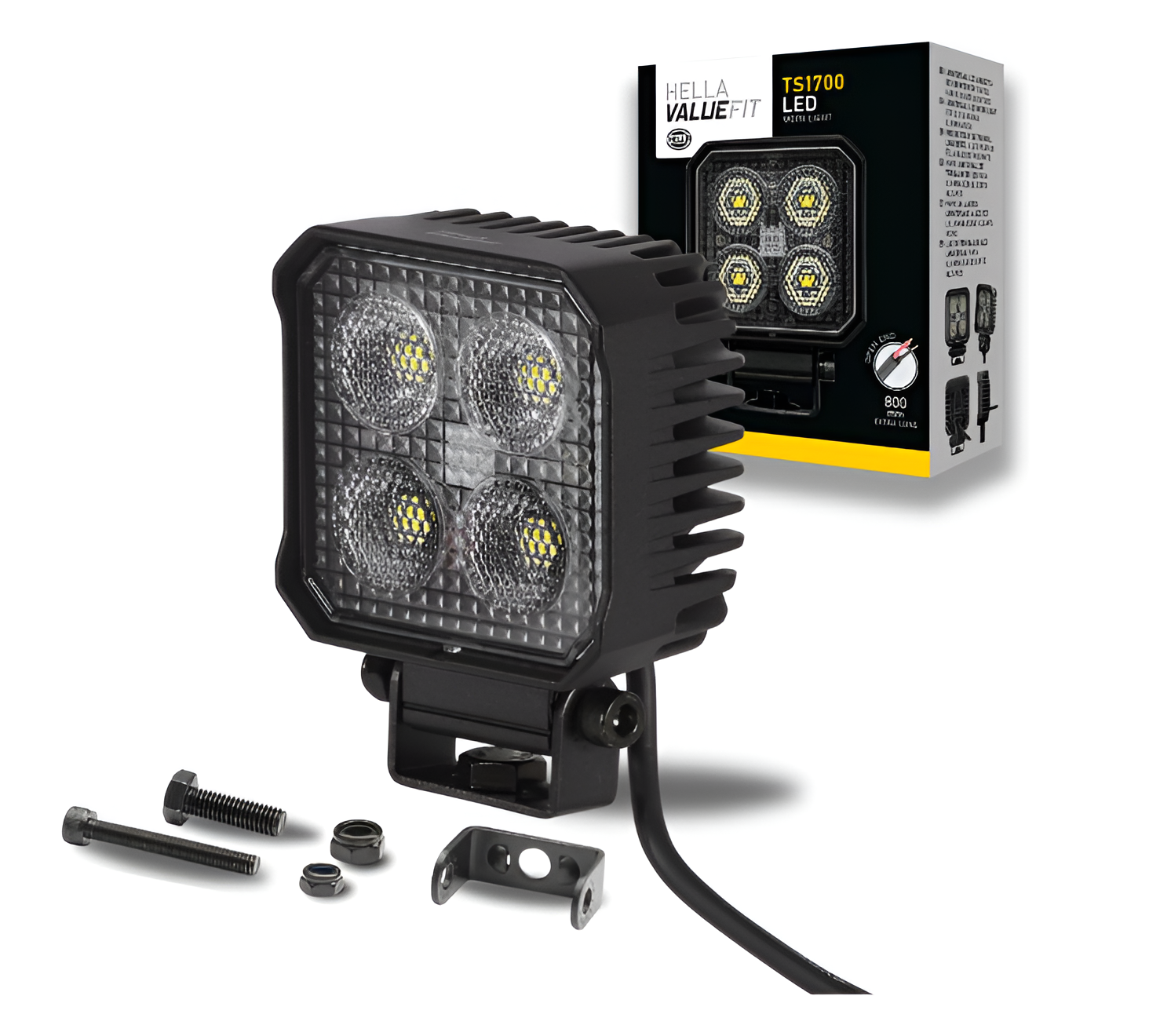 FARO LED DE TRABAJO TS1700 CUADRADO 4 LED HELLA | 12-24V 24W