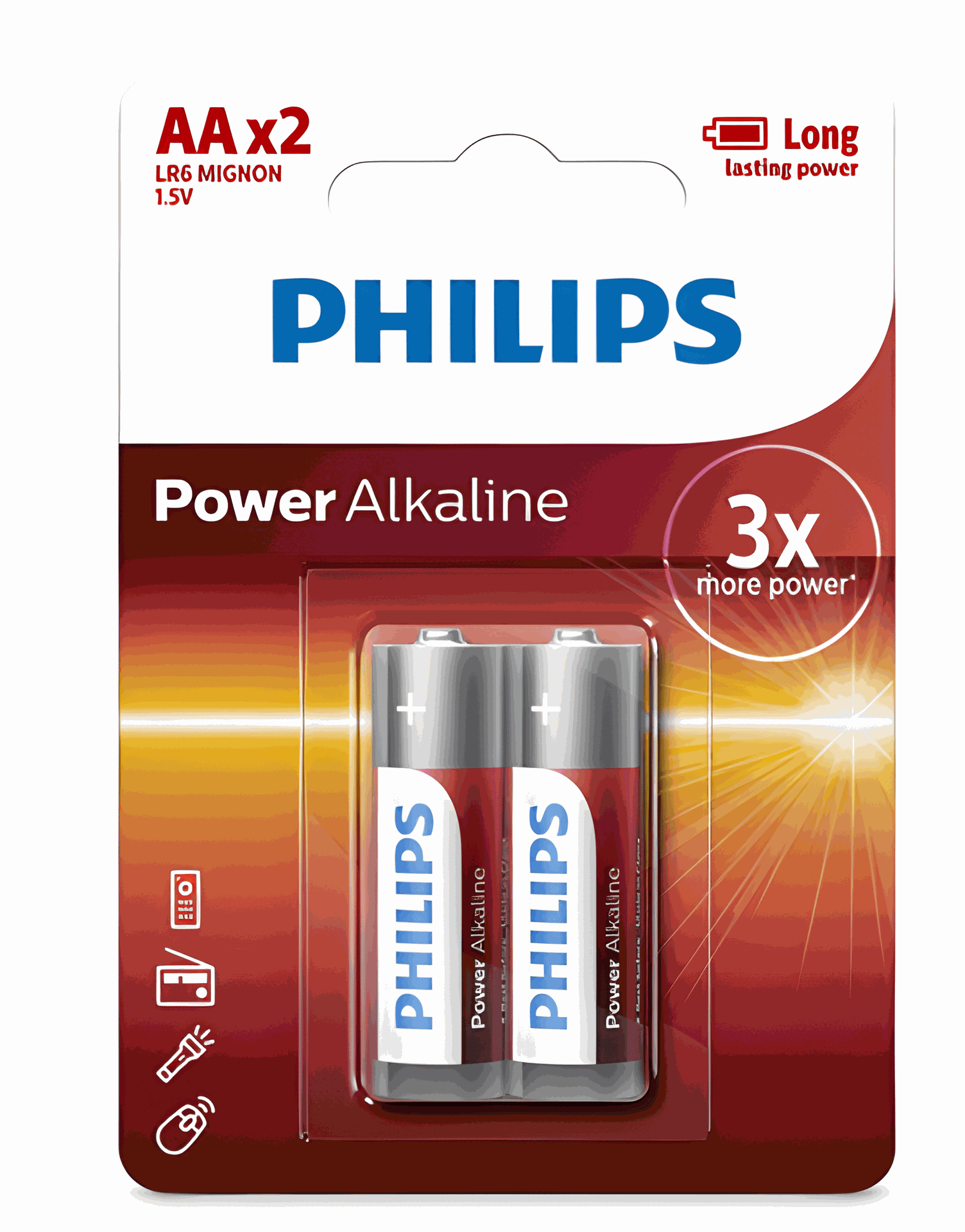 BLISTER X2 PILAS POWER ALKALINE AA  | PHILLIPS